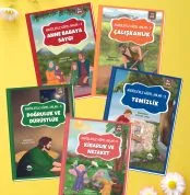 Hadislerle Güzel Ahlak - 5 Kitap kitap seti - okul öncesi çocuklar için eğitici ve değer odaklı içerikler sunar.
