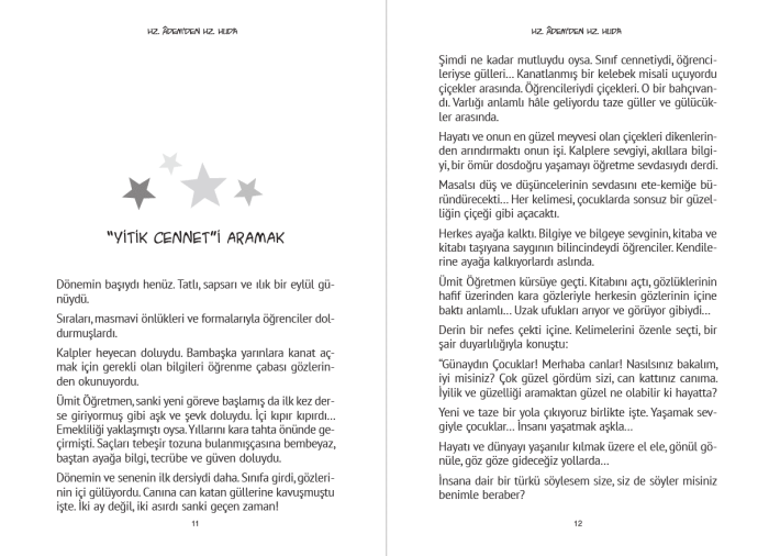 Çocuklar için Hz. Âdem, Hz. Nuh ve Hz. Hud’un hayatını anlatan peygamber hikâyeleri kitabı