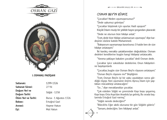 Osmanlı'nın kuruluş padişahlarını anlatan 9+ yaş çocuklar için tarih hikâyesi kitabı