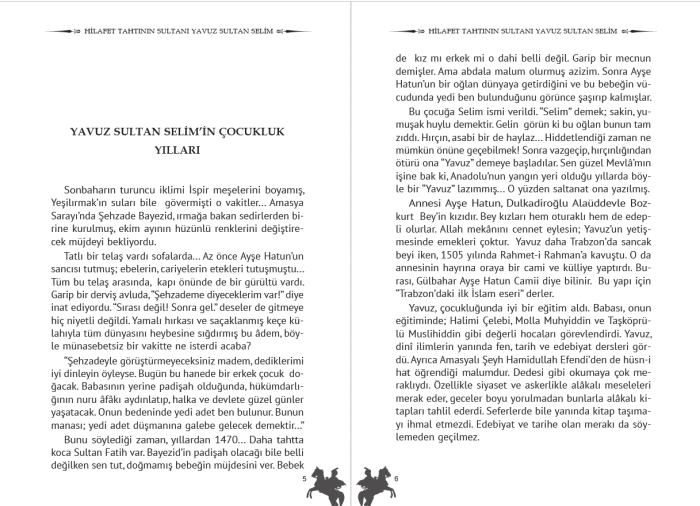 Yavuz Sultan Selim’in zaferlerini ve hilafeti anlatan gençler için tarihi hikâye kitabı