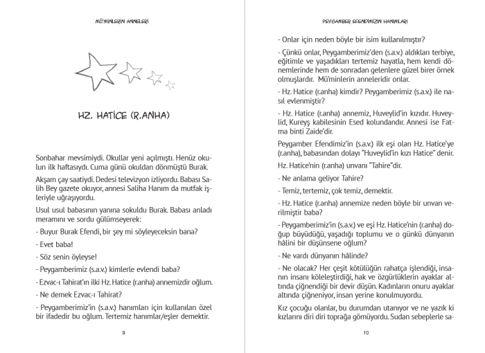 Peygamber Efendimizin hanımlarını anlatan, 9+ yaş çocuklar için hazırlanan İslam tarihi kitabı