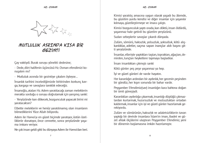 Hz. Osman’ın hayatını çocuklara anlatan 9+ yaş İslami biyografi kitabı