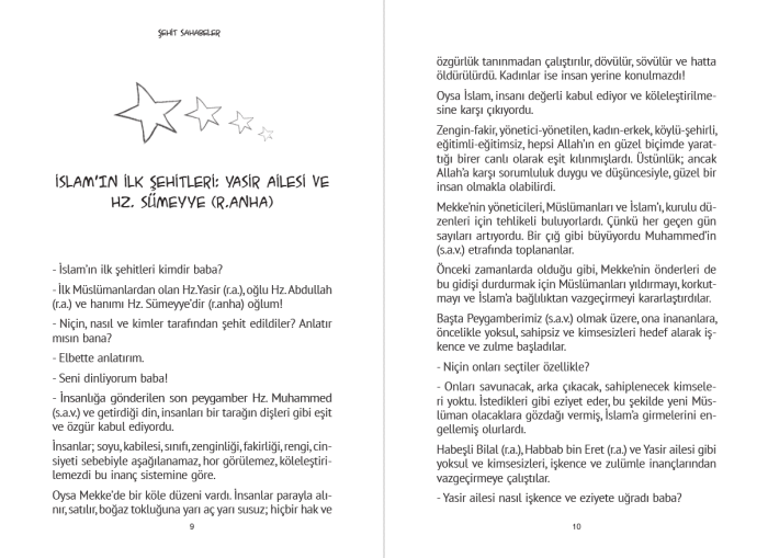İslam’ın ilk şehitlerini anlatan 9 yaş üstü çocuklar için İslami hikâye kitabı