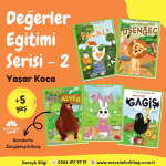 Değerler Eğitimi Serisi 5 Kitap kitap seti - okul öncesi çocuklar için eğitici ve değer odaklı içerikler sunar.