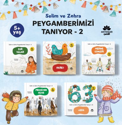 Selim ve Zehra Peygamberimizi Tanıyor 10 Kitap kitap seti - okul öncesi çocuklar için eğitici ve değer odaklı içerikler sunar.