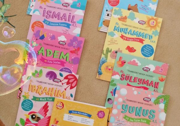 Peygamberlerimizi Tanıyalım-Sevelim Serisi (8 Kitap) kitap seti - okul öncesi çocuklar için eğitici ve değer odaklı içerikler sunar.